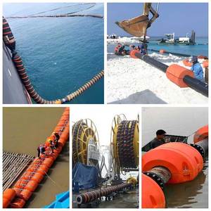 Manguera de descarga de goma de succión con brida Od de 20 "de gran diámetro, ingeniería de dragado Flexible flotante para mangueras de goma de barro y arena - Product Image 5