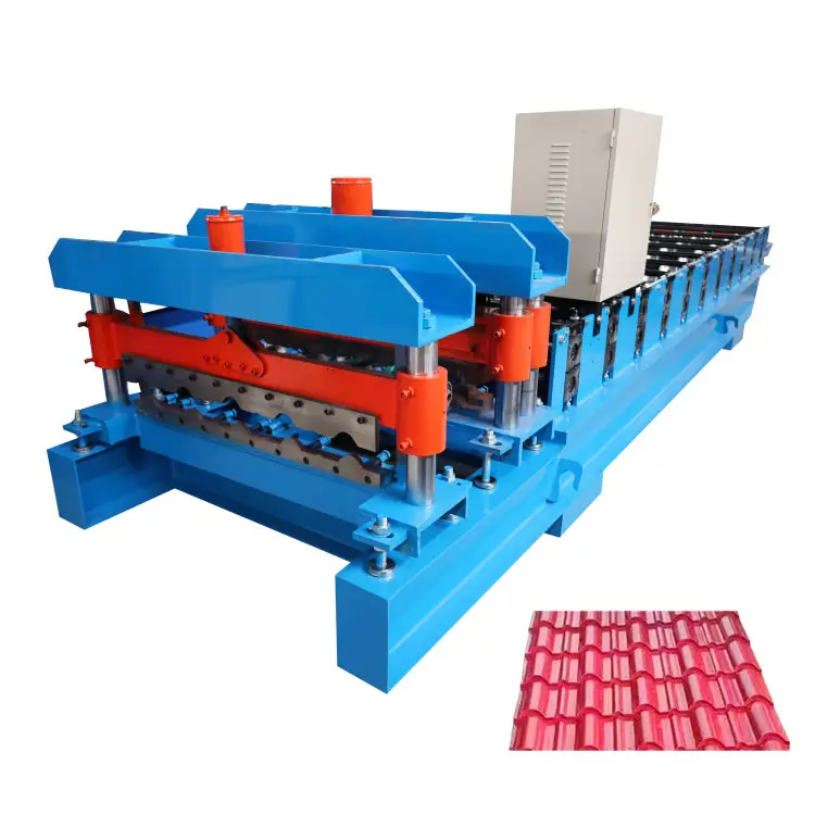 Máquina para fabricar azulejos esmaltados ZKRFM Máquina formadora de rollos esmaltados Máquina de prensa de láminas para techos de acero galvanizado