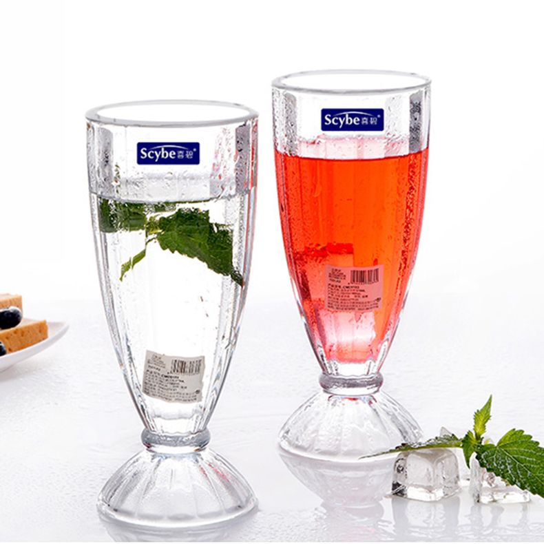 370ml 12oz Bubble afternoon tea Soda milkshake ice cream drinking cocktail glassware Flutes goblet Beverages Beer Juice Glasses