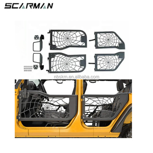 Mangan thép nhện nửa cửa sửa đổi gương chiếu hậu cho <span class=keywords><strong>Jeep</strong></span> <span class=keywords><strong>Wrangler</strong></span> JK / JL 2007-, ngoại thất xe phụ kiện trang trí - Product Image 1