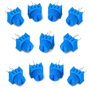 10 pz potenziometro Trim 3386P (10K/100R-500K Ohm) w/manopole-resistore variabile di precisione per progetti fai da te Arduino/lampone Pi - Product Image 1
