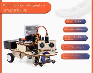 Kit de aprendizaje de coche inteligente multifunción STEM, Kit de Robot de programación, placa de desarrollo Compatible con Arduino UNO, juguetes para niños