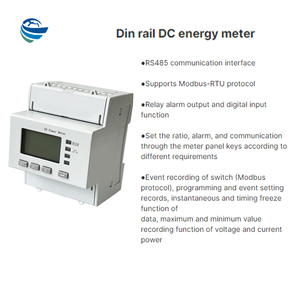 DinレールDCエネルギーメーターDCパワーRS485ホールセンサーによる通信電流入力0 ~ 5V 0 ~ 10V 0 ~ 20mA 4 ~ 20mAソーラーシステム用 - Product Image 3