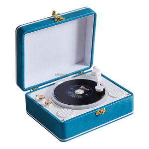 耐久性のある使用ホット販売スーツケースヴィンテージ多機能レトロLP音楽ビニールレコードターンテーブルプレーヤーワイヤレススピーカー - Product Image 1