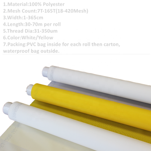高张力宽度165厘米120T 300网305网涤纶丝网印刷网 - Product Image 5