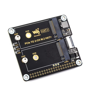 Adattatore PCIe to 2-ch M.2 per Raspberry Pi 5, compatibile con unità a stato solido NVMe taglia 2230/2242, cappello Raspberry Pi 5 M.2 - Product Image 1