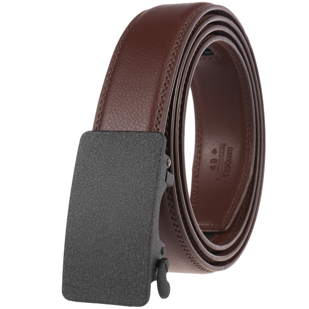 boucle noire mate + ceinture marron