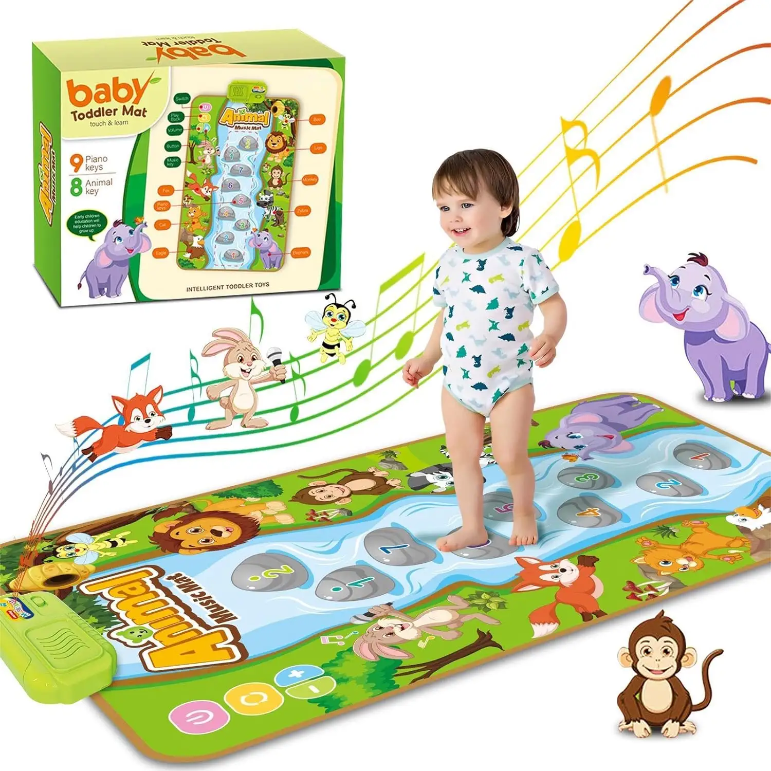 Bé âm nhạc Mat đồ chơi Montessori đồ chơi trẻ mới biết đi Dance pad cho 2-4 năm tuổi bước và hát sàn Mat sớm giáo dục đồ chơi cho trẻ em