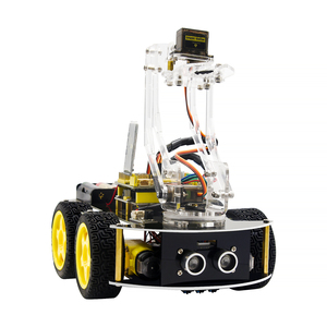 Braccio Robot meccanico multifunzione 4WD 2 in 1 + kit auto robot intelligente per giocattoli radiocomandati con stelo Arduino