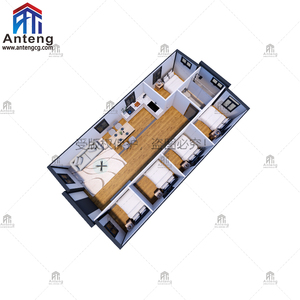 Estructura de acero modular extensible de la casa del envase con las paredes aisladas para los proyectos residenciales y comerciales de la casa - Product Image 6