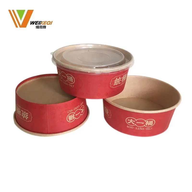 Groothandel Custom Kraft 320Ml 500Ml 600Ml 750Ml 800Ml 1000Ml Voedselverpakking Wegwerp Lunchdozen Karton Take Away Food Box