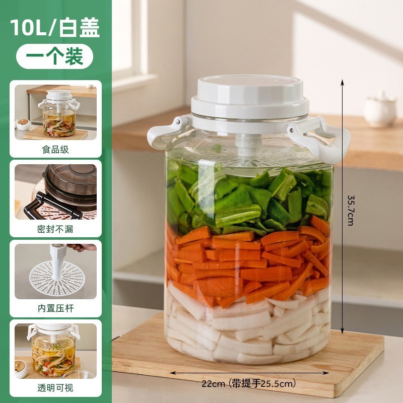 White lid, large 10L