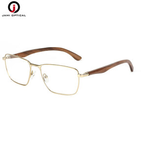 New Arrival kim loại kính quang học chất lượng cao bằng gỗ đền vuông cảnh tượng Frames For Men - Product Image 5