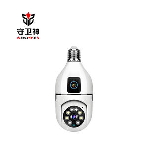 SWS双镜头灯泡摄像机灯闭路电视网络摄像机无线PTZ 360度全景无线灯泡摄像机 - Product Image 1