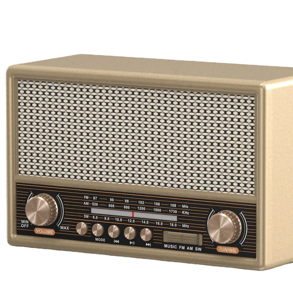 Деревянный Ретро домашний винтажный AM FM-радиоприемник