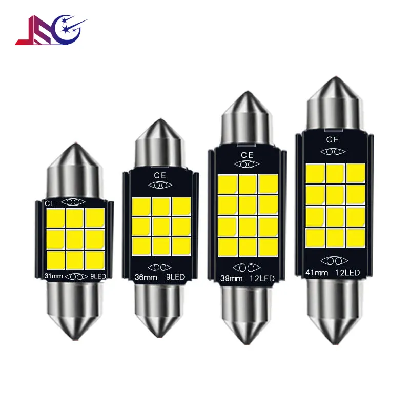 Festoon car Interior Tail LED Bulb 31/36/39/42mm Car License Plate Light 3030smd Auto Interior Reading Dome Lamp car accessories