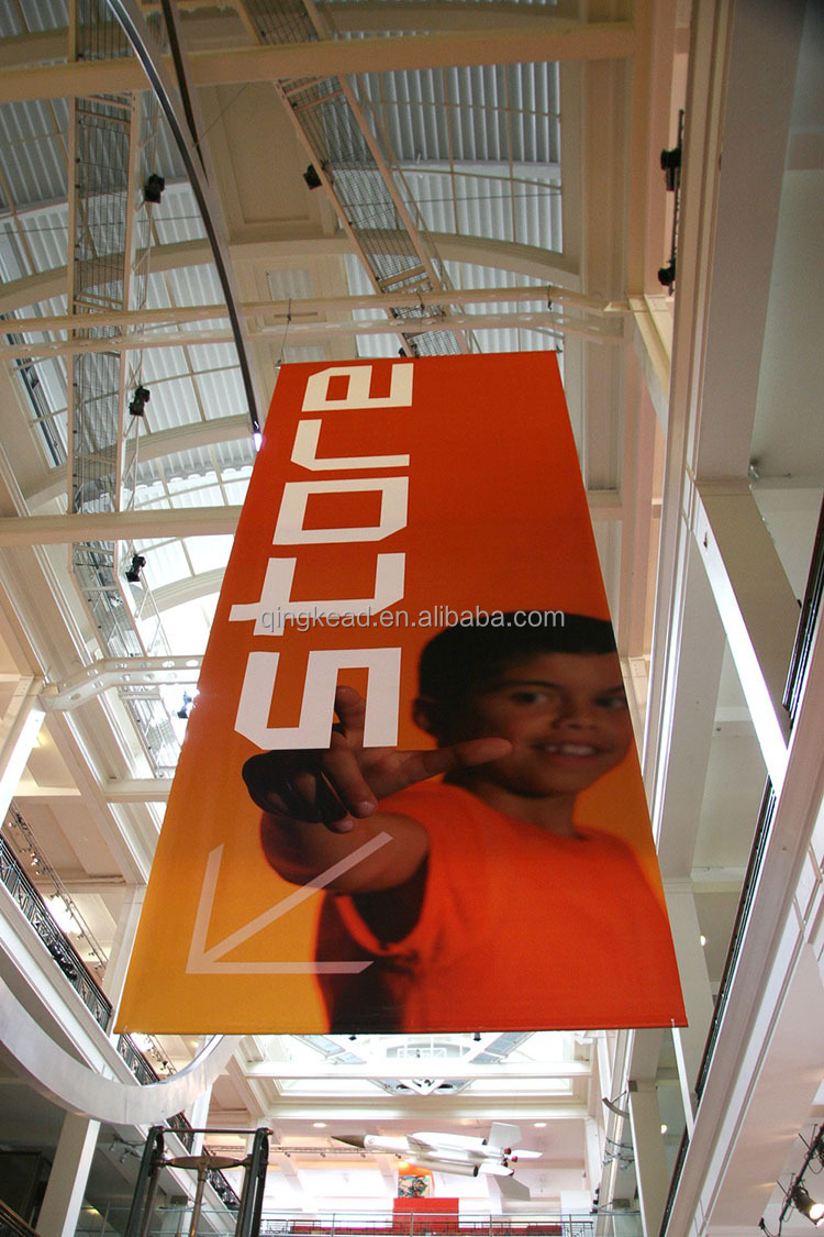Standard Outdoor Decoration Flying Polyester Beach Double Printed Advertising Banner