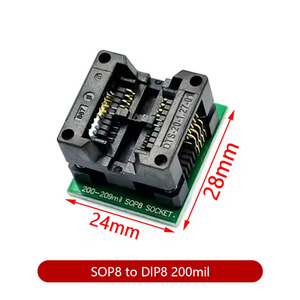 SOIC8 <strong>SOP8</strong> to DIP8 Wide-body Seat Wide 150/200mil <strong>Programmer</strong> Adapter <strong>Socket</strong> Blue SA602 IC Test Conversion Burner - Product Image 4