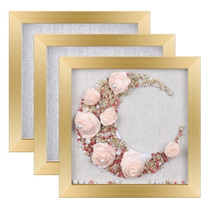 EAGLEGIFTS Art Wall Decor Picture <strong>Frame</strong> Shadow Box Display Case Luxury Gold Custom Size <strong>7x7</strong> Inch Plastic Shadow Box <strong>Frame</strong> <strong>Square</strong> - Product Image 2