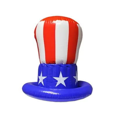 Cappello gonfiabile del partito della decorazione del partito di scoppio del cappello gonfiabile di stampa degli stati uniti della bandiera americana su ordinazione