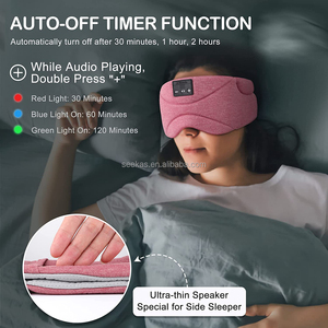 Bluetooth uyku maskesi ile zamanlayıcı ve beyaz gürültü uyku maskesi hoparlörler ile yan uyuyanlar için soğutma kumaş - Product Image 4