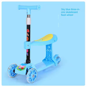 สกู๊ตเตอร์สามล้อหลากสีพับได้สำหรับเด็กดีไซน์แบบสามในหนึ่ง - Product Image 5