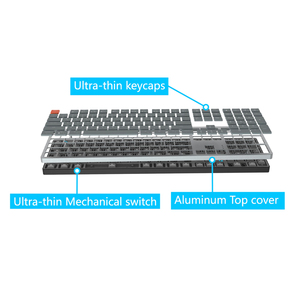 Teclado mecánico con USB ultradelgado tipo C, Teclado mecánico de oficina, diseño de estilo clásico, retroiluminado Rgb, gran oferta - Product Image 4