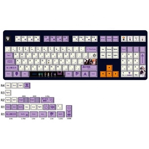 Teclado mecánico ergonómico, teclas en blanco para teclado Cherry MX - Product Image 6