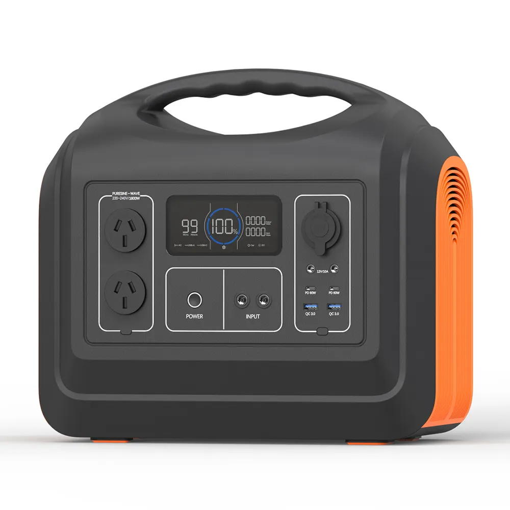 Usine d'énergie 2000W sauvegarde Tragbare Powerstation LiFePO4 batterie Portable Station 1500W générateur solaire 1800W batterie externe pour ordinateur portable