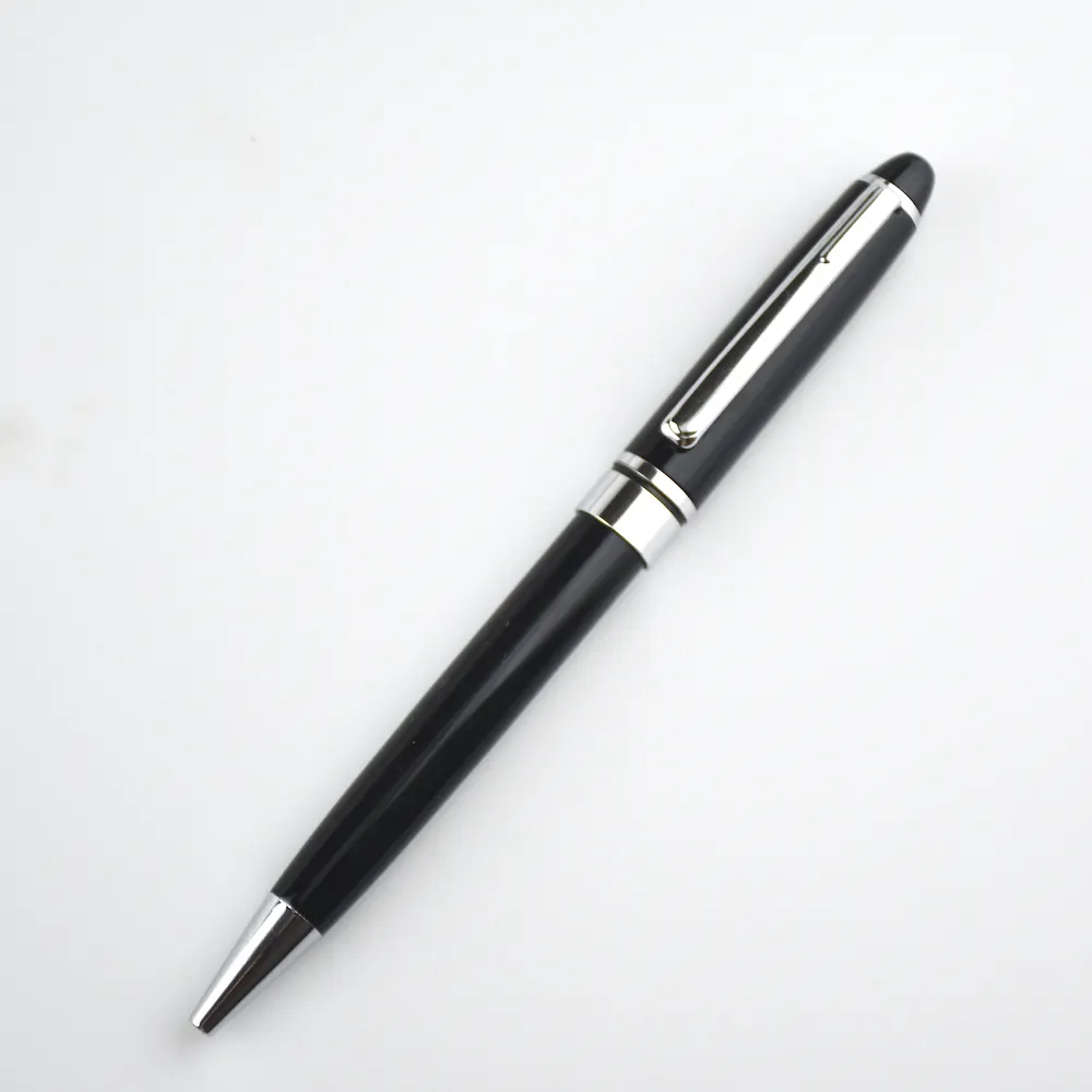 Gemfull grosir set pena tinta gel klasik pena logam hitam buram mewah dengan logo kustom