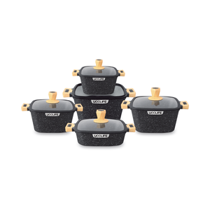 Ucclife nhà bếp nồi đặt 10 cái vuông không dính <span class=keywords><strong>Cookware</strong></span> <span class=keywords><strong>Set</strong></span> - Product Image 3