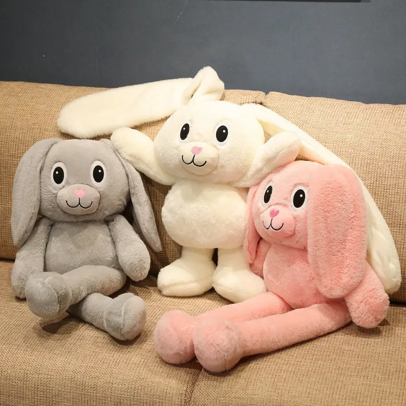 신제품 긴 귀 토끼 인형 동물 장난감 풀 릴리프 봉제 장난감 생일 선물 인형 박제 및 봉제 장난감