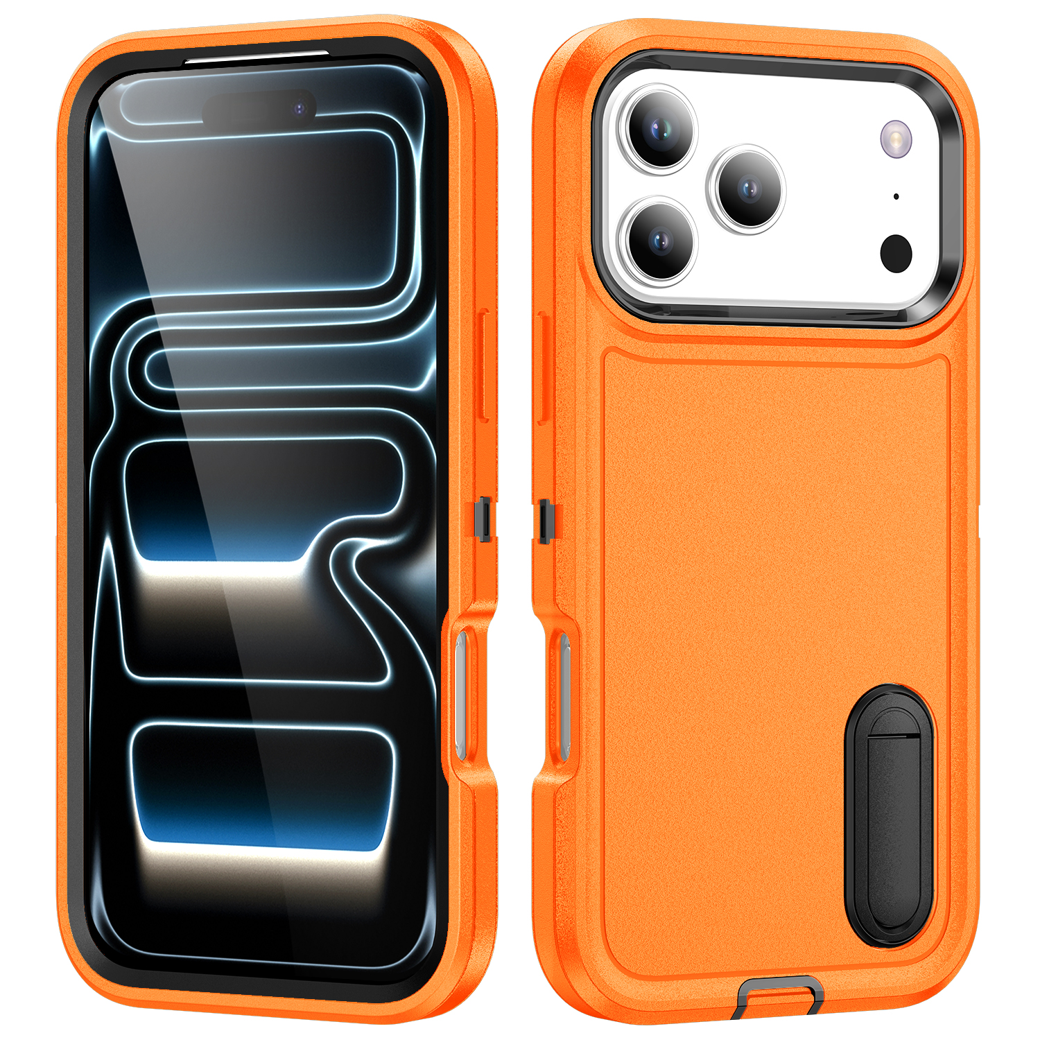 Soporte naranja+negro