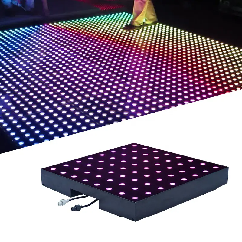 Lampada da terra da palcoscenico programmata per Bar Party Wedding Disco Night Club 8*8 pixel in vetro temperato LED Video Dance Floor