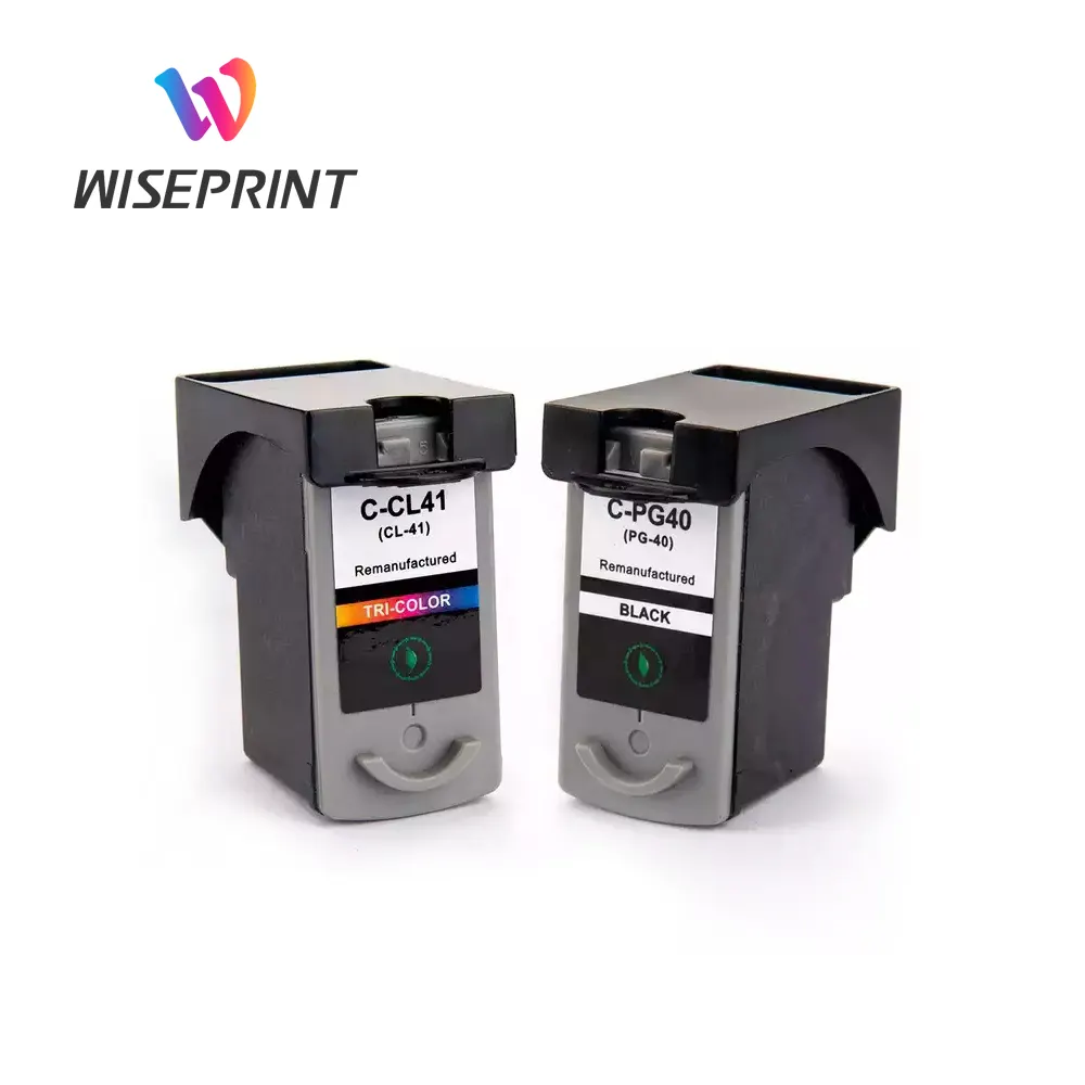 Wiseprint compatibile Canon PG 40 CL 41 PG-40 CL-41 PG40 CL41 cartuccia di inchiostro rigenerata per Canon Pixma MP160 MP190 IP 1800