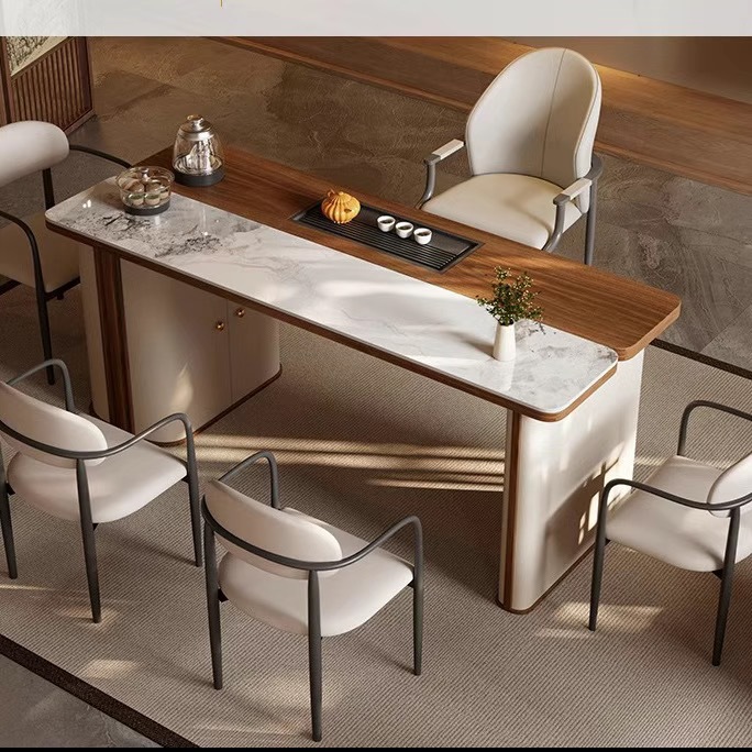 1.2-meter single table, 1 VIP table, and 4 light luxury chairs