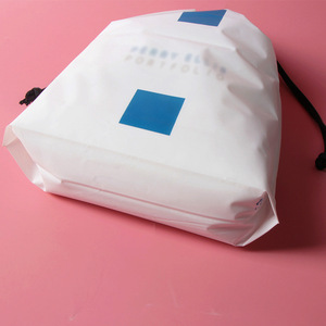 定制商标印花大PE塑料拉绳袋化妆抽绳袋礼品包装袋 - Product Image 6