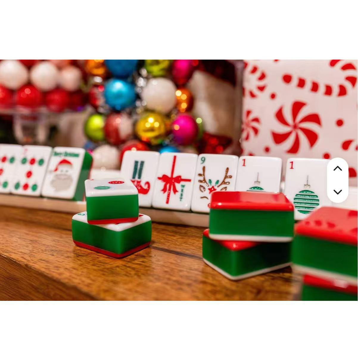 Red luxury christmas american-style mahjong