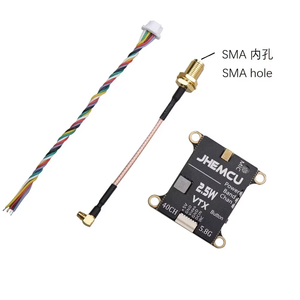 JHEMCU 2.5W VTX 5.8G 40CH可调FPV发射器4k内置麦克风散热器，适用于2-6s 30x 30mm毫米遥控飞机远程 - Product Image 5