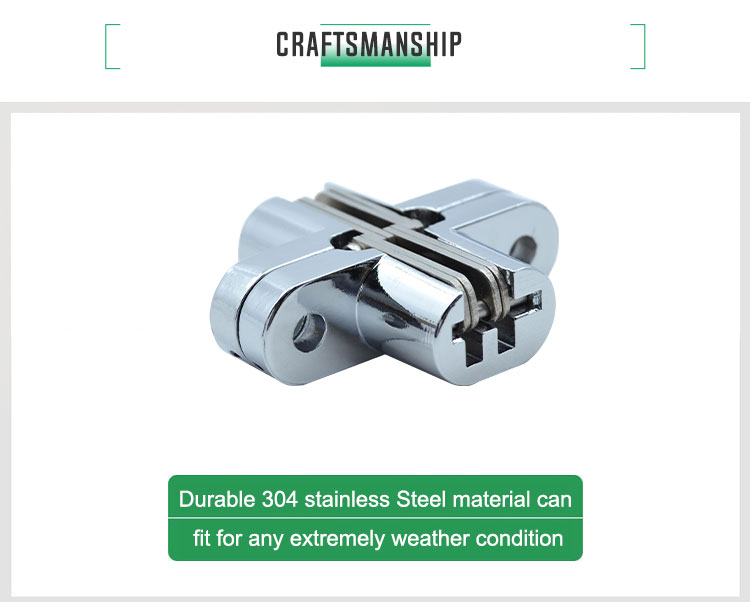 Doorplus CE Certification Stainless Steel Zinc Alloy 180 Degree Adjustable Cross Folding Door Hinge