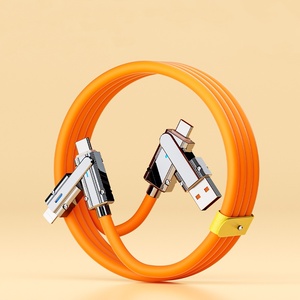 Factory 100W <strong>2</strong> <strong>in</strong> <strong>2</strong> PD Fast USB Cable Retractable Data Cable Portable 4 <strong>in</strong> <strong>1</strong> Micro USB Type C Charge Cable - Product Image 2