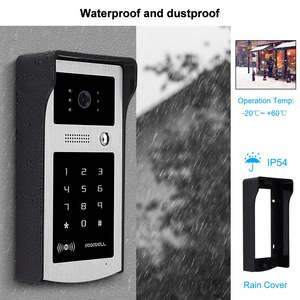 Anjielo, alta calidad, seguridad para el hogar, videoportero con cable, cámara de vídeo RFID, sistema de intercomunicación para teléfono, tarjeta de soporte, desbloqueo con contraseña