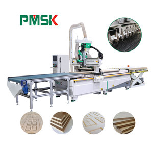 Nesting ATC Furniture Production Wood <strong>CNC</strong> Cutting Linear 12 Tool Changing <strong>Cnc</strong> <strong>Router</strong> Nesting With <strong>Auto</strong> <strong>Unload</strong> and <strong>Load</strong> Table - Product Image 1