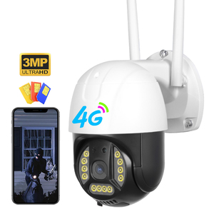 Outdoor V380 Pro HD 3MP Kamera 4G Sim Karte Auto Tracking Wasserdichte CCTV IP PTZ WIFI Dome Überwachungs kamera - Product Image 1