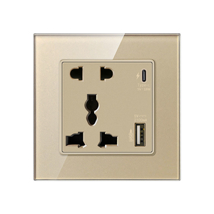 Interruptor de enchufe universal de alta calidad Enchufe USB tipo C Enchufe USB universal monocromático moderno 13A - Product Image 2