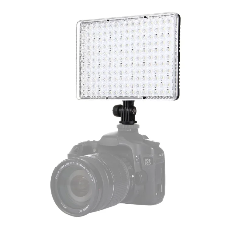 PULUZ 176 LEDs 1290LM 5600K / 3200K Dimm bares Studio licht Video-und Foto licht mit 2 Filterplatten für Canon-, Nikon-, DSLR-Kamera