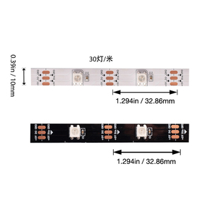 WS2812 Dream Color LED Strip Light 30 60 RGB LEDs/M 5V Voltaje de entrada WiFi App Control remoto para uso en almacén - Product Image 5