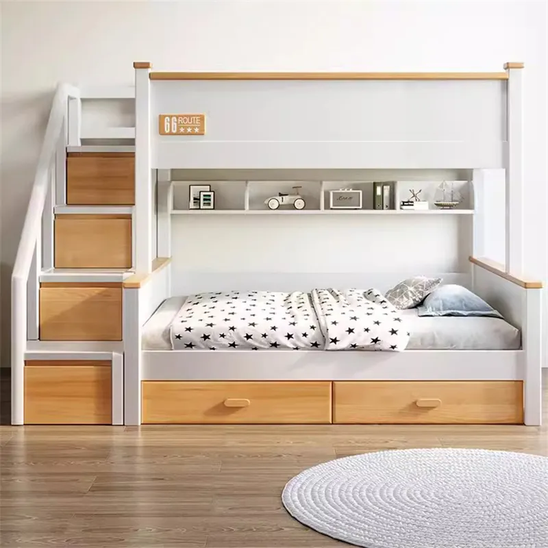 Katı ahşap tasarımcı uzatılabilir avrupa bebek güvenliği beşik çocuk ahşap zemin yatak bebek yatağı