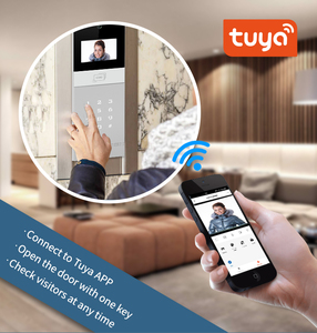 Botón físico 720 HD IP Intercom Multi Apartment Video Intercom System Reconocimiento facial Tuya App Control remoto y monitor - Product Image 2