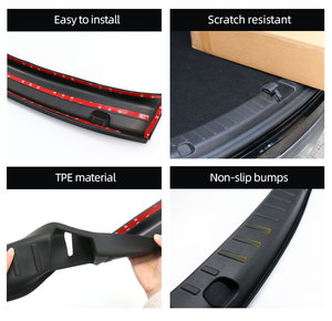 Car Rear <strong>Trunk</strong> Side Guards <strong>Inner</strong> Protector TPE Plate Sill Cover Fluff Surface Corner Baffles Protection Shell for Tesla Model Y - Product Image 5